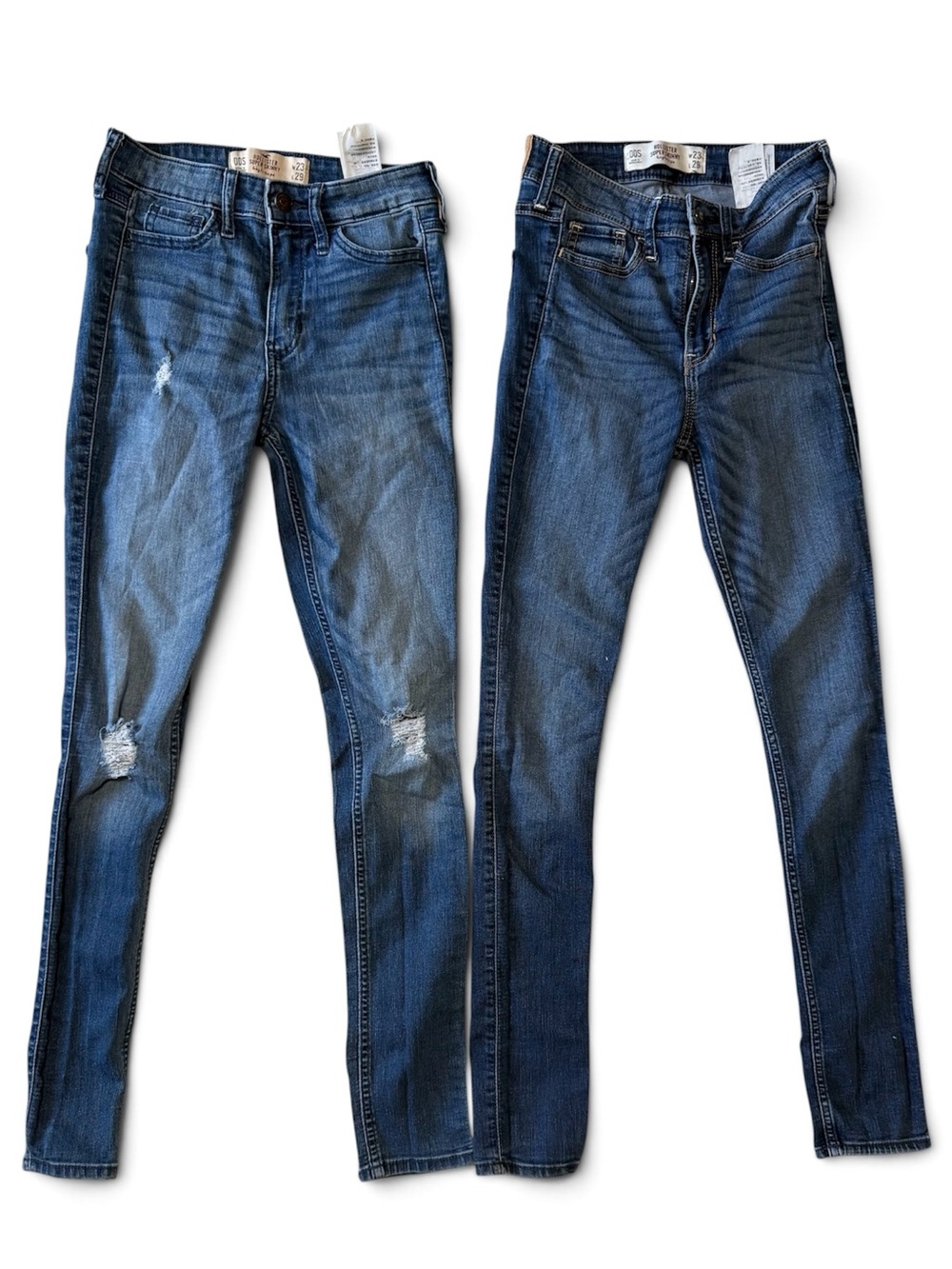 Hollister High-Rise Skinny Jeans bundle - Medium/Dark Blue Duo(short/petite)